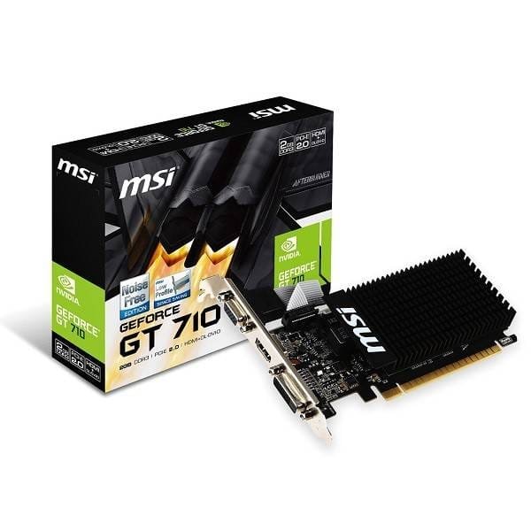 Carte Graphique MSI GeForce GT 710 | 2 Go DDR3 dédiée Puissant | Performance bureautique & multimédia | Vente au Cameroun