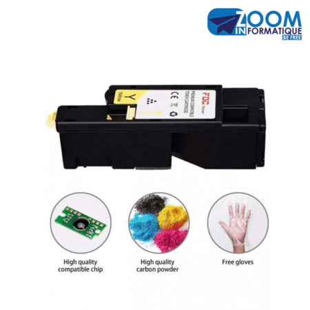 Cartouche Toner Jaune Premium Compatible Dell – 1250C à 1765NFW – 12 Mois