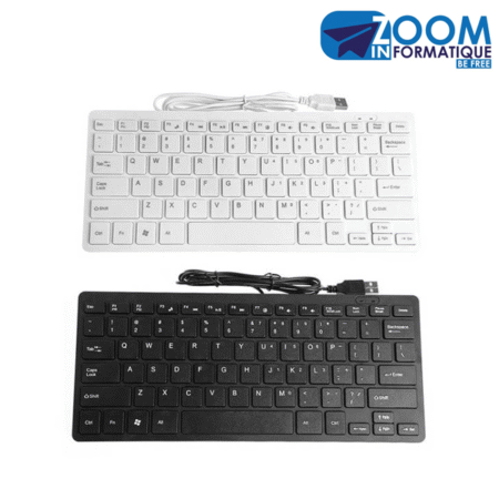 Clavier USB Filaire C26 Mini Mince Multimédia Externe C26 – Compact et Fiable à Douala