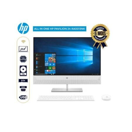 Desktop HP Pavilion 24 All-in-One | Core i5 | 8 Go RAM | 512 Go SSD Rapide | Écran 23,8″ Full HD | Vente au Cameroun