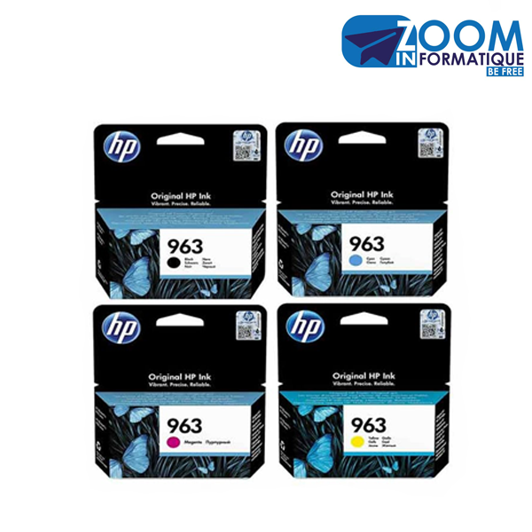 Encre HP 963 Couleurs Originales pour Imprimantes HP OfficeJet Pro | Qualité et Fiabilité au Bon Prix - Zoom Informatique Cameroun