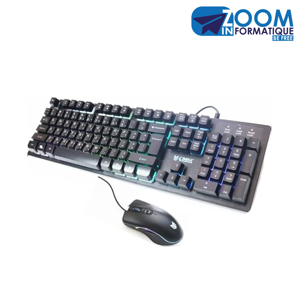 KIT Clavier + Souris Filaire Gaming Combo G‑Max GX‑638 – Puissant et Économique à Douala