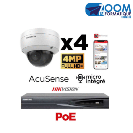 Caméra Réseau Dôme Hikvision DS‑2CD1743G2‑LIZ(S) 4MP Dual Light – Puissante et Efficacité à Douala