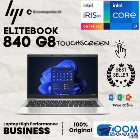 Laptop HP EliteBook 840 G8 – Core i7 11ᵉ Gen, 16 Go RAM, 512 Go SSD – Performance mobile pour professionnels