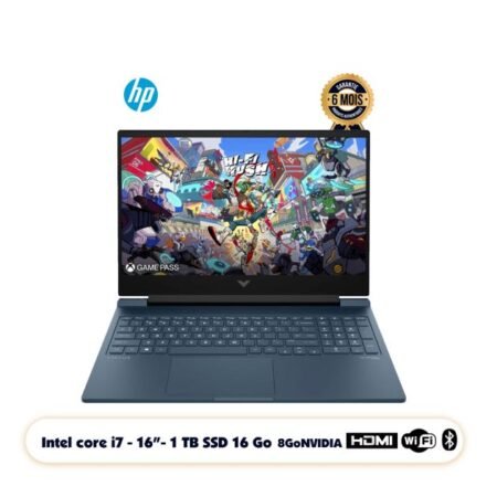 Laptop HP Victus 16-r010nia | Core i7 13ᵉ Gen | 32 Go RAM | 1 To SSD Rapide | RTX 4060 8 Go | Écran 16″ | Vente au Cameroun