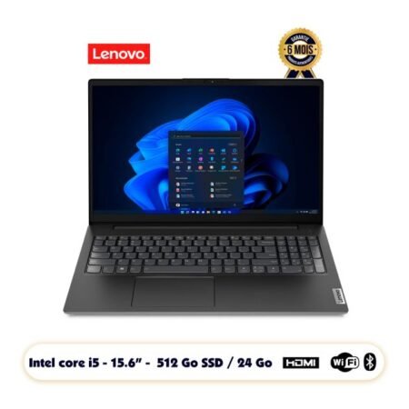 Laptop Lenovo V15 G3/AP | Rapide Core™ i5 12ᵉ Gen | 8 Go RAM | 512 Go SSD | Écran 15.6″ | Windows 11 | Vente au Cameroun