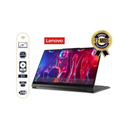 Laptop Lenovo Yoga 9i 83B1001WUS | Intel Evo Core i7-136P | 16 Go RAM | 512 Go SSD | Convertible Tactile Efficace | Vente au Cameroun