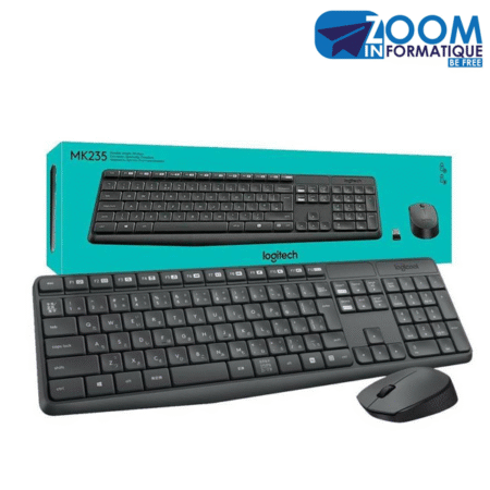 Kit Clavier + Souris Sans Fil Logitech MK235 – Durable et Économique à Douala