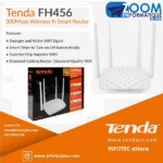 Routeur Tenda FH456 V4.0 Wi-Fi | 4 Antennes 5dBi Hautes Performances, 300 Mbps - Couverture Étendue au Bon Prix