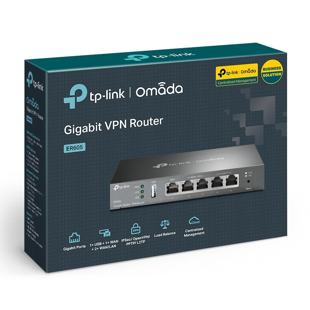 Routeur VPN TP‑Link ER605 Multi‑WAN Omada Gigabit (TL‑R605) Puissant – Bon prix Cameroun