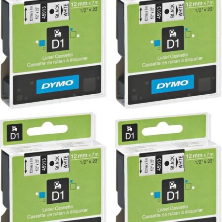 Ruban DYMO D1 45013 – Noir sur Blanc | 12 mm × 7 m | Vente au Cameroun