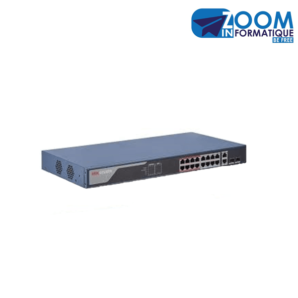 SWITCH HIKVISION DS-3E1318P-EI/M 16 port fast ethernet smart POE en vente