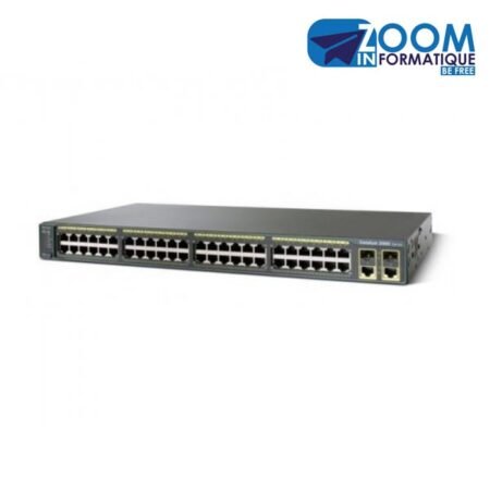 Switch Cisco Catalyst WS‑C2960+48TC‑S – 48 ports Fast Ethernet + 2 uplinks Gigabit – Douala