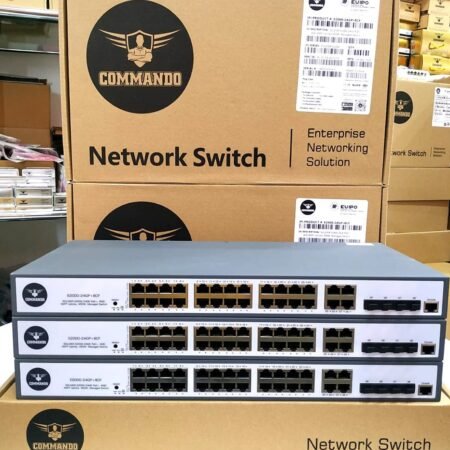 Switch Commando E2000‑24GP+8CF | 24 Ports PoE + 4 Ports SFP | Réseau professionnel Puissant | Vente au Cameroun