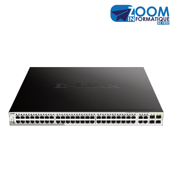 Switch D-Link DGS-1210-52MP 48 ports Gigabit PoE Smart+ 4 port SFP– Bon prix en vente au Cameroun