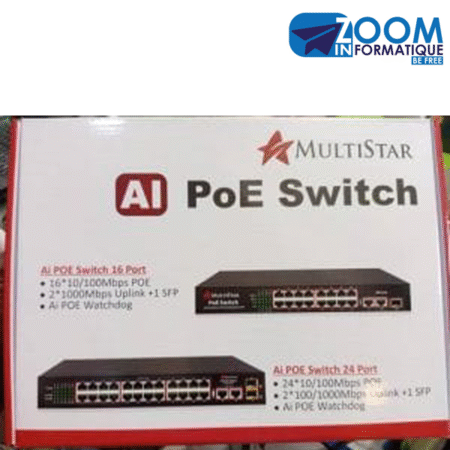 Switch Multistar MS 24CH PoE