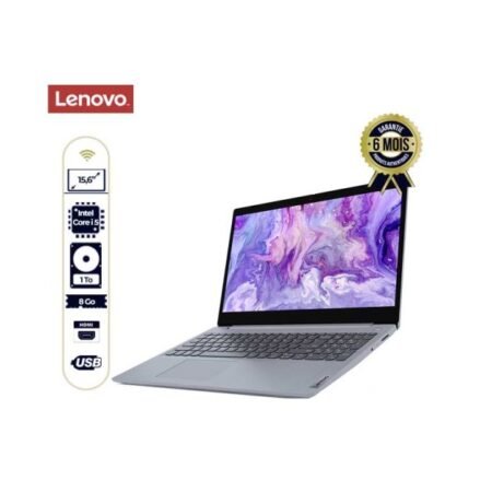 Laptop Lenovo IdeaPad 3 15 ITI | Core i5 11ᵉ Génération Rapide & Fiable | 8 Go RAM | 1 To HDD | Vente au Cameroun