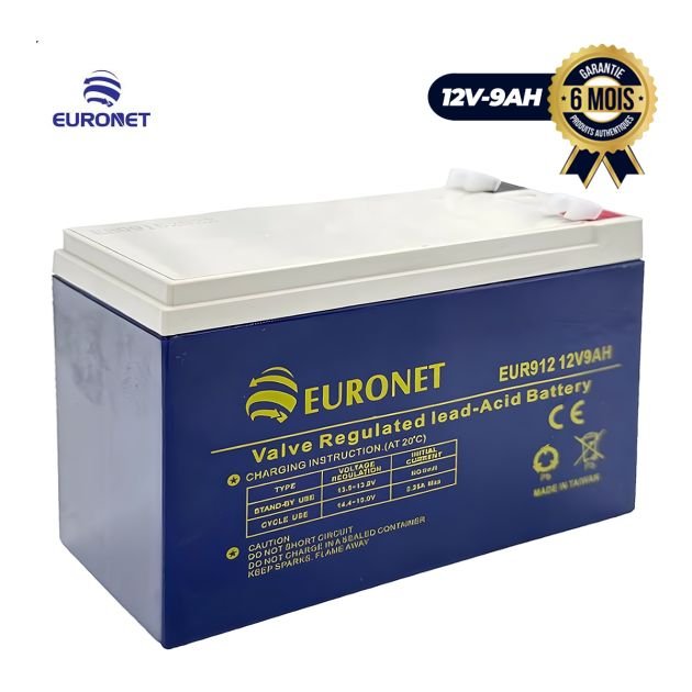 Batterie Onduleur Euronet 12V 7.2Ah | Efficace & Fiable | Vente au Cameroun