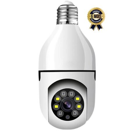 Caméra Ampoule E27 de Surveillance | Vision Nocturne Efficace | Très Bon Prix au Cameroun