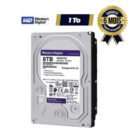 Disque dur WD 8To HDD 3.5" Purple Surveillance – Puissant, rapide et efficace au Bon prix Cameroun