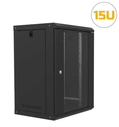 Baie de brassage réseau 15U 600×450 mm 19″ Roulette Sol | Puissant & Sécurité | Vente au Cameroun