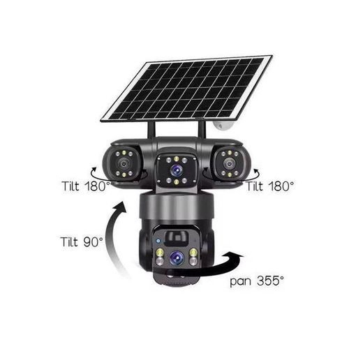 Caméra Solaire 3-Lens 4G | Autonome & Efficace | Vente au Cameroun