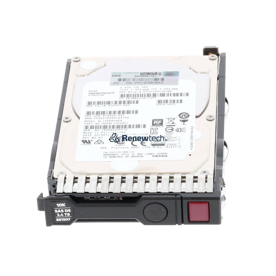 Disque Dur Serveur HPE 2.4To 10K HDD 2.5″ SFF SAS | Rapide & Sécurité | Vente au Cameroun
