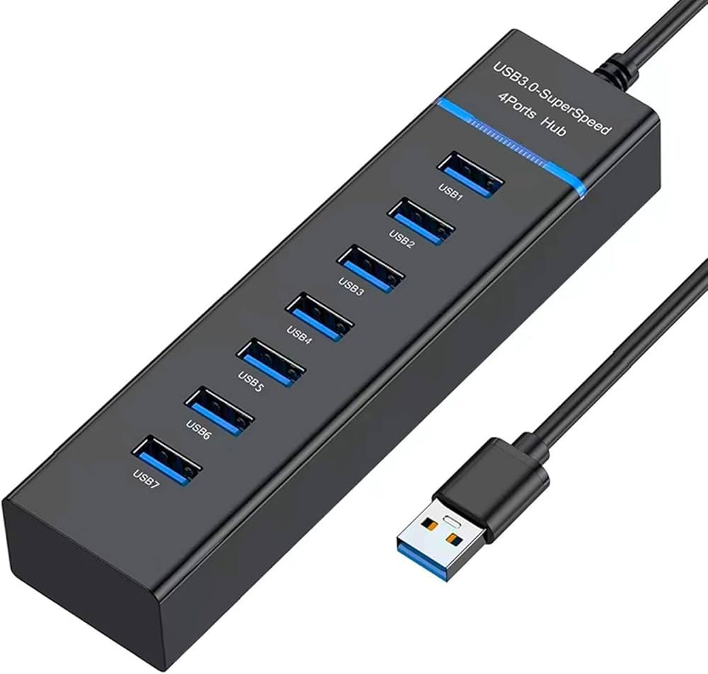 Hub USB 3.0 7 Ports | Multi‑Ports Bleu 🚀 Extension de qualité en Vente Cameroun