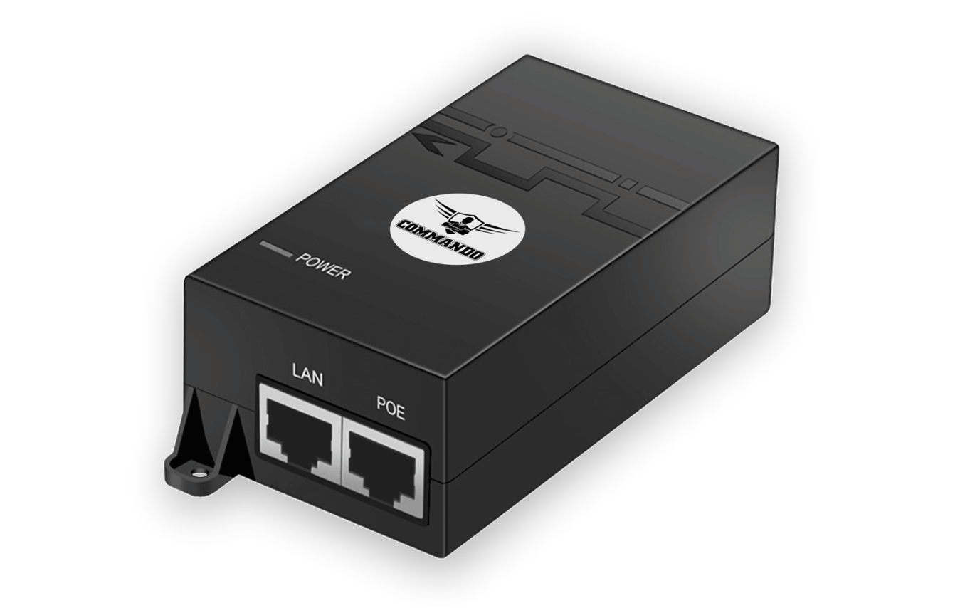 Injecteur PoE COMMANDO Lightning Power Énergie Efficace & Connectivité Pro 48V 0.32A en Vente Cameroun