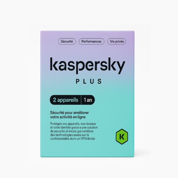 Kaspersky Plus 2 Postes 1 An Sécurité Avancée au Bon Prix en Vente Cameroun