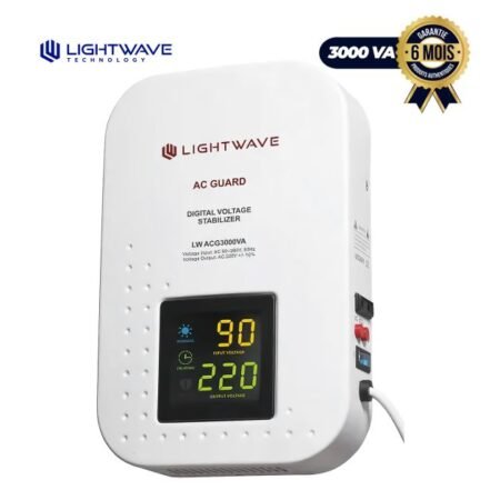 Régulateur de Tension Mural LIGHTWAVE 3000VA ACG3000 Puissant et Fiable au Bon Prix en Vente Cameroun