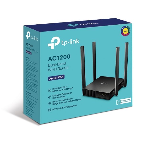 Routeur TP‑Link Archer C54 | AC1200 Dual Band Wi‑Fi Connectivité Haut Débit & Rapide en Vente Cameroun