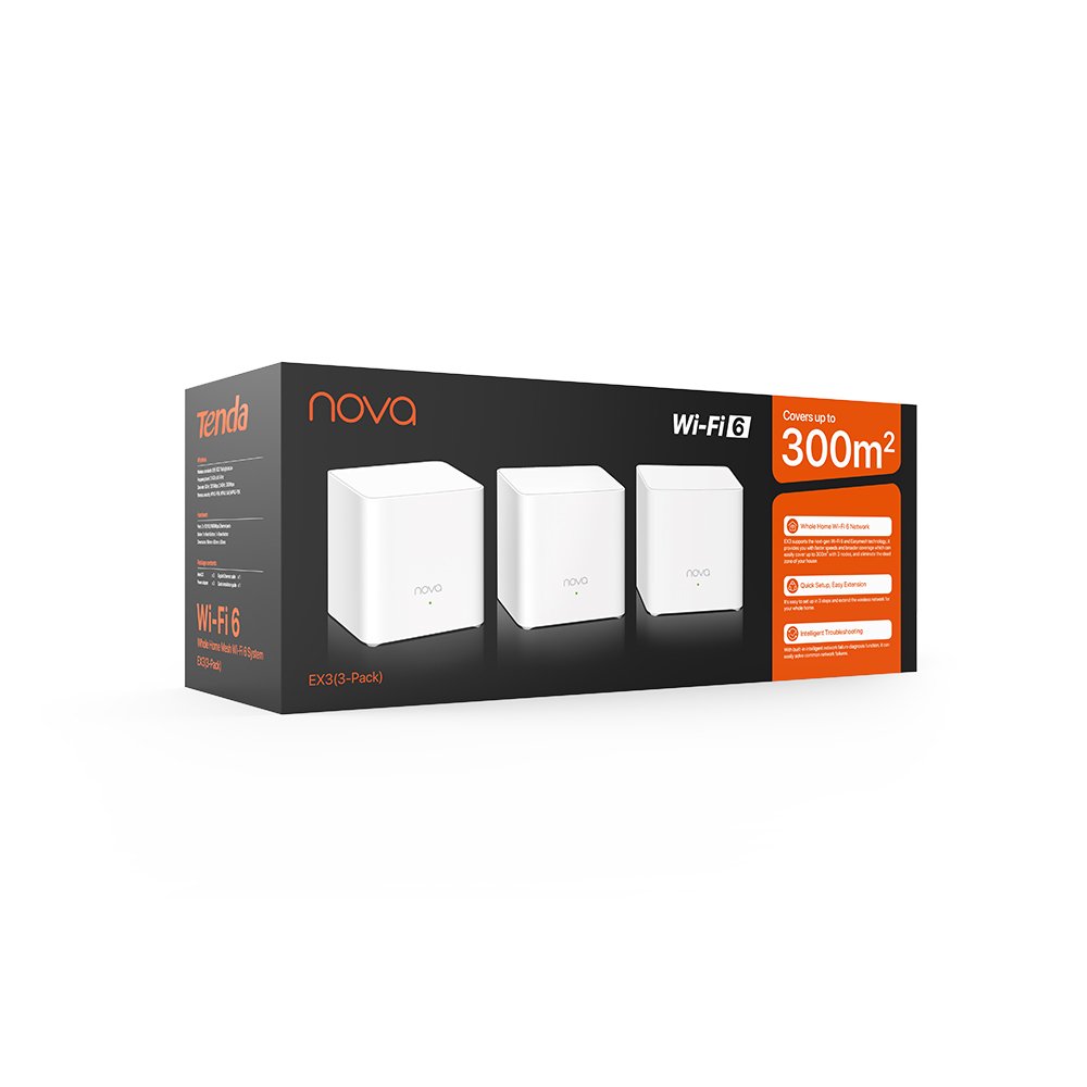 Routeur Tenda Nova EX3 – AX1500 Mesh WiFi 6 (3-Pack) | Rapide & Performant | Vente au Cameroun