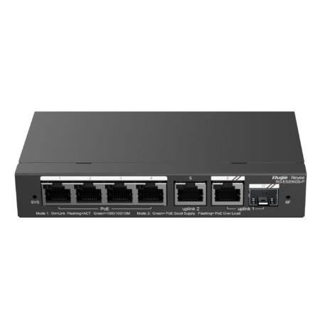 Switch Ruijie Smart PoE RG‑ES206GS‑P – 6 Ports Gigabit | Puissant & Sécurisé | Vente au Cameroun