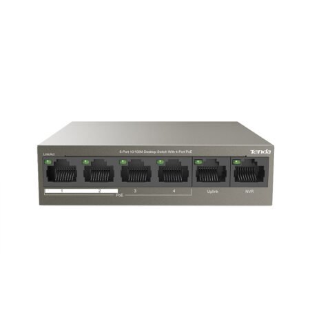 Switch Tenda TEF1106P – 6 Ports Fast Ethernet PoE | Fiable & Économique | Vente au Cameroun