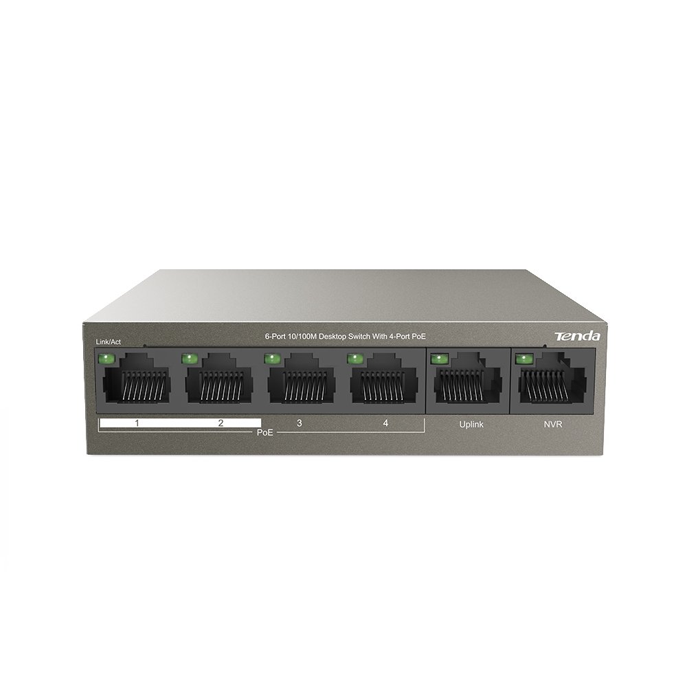 Switch Tenda TEF1106P – 6 Ports Fast Ethernet PoE | Fiable & Économique | Vente au Cameroun
