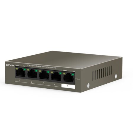 Switch Tenda TEG1105P‑4‑63W – 5 Ports Gigabit PoE | Puissant & Rapide | Vente au Cameroun