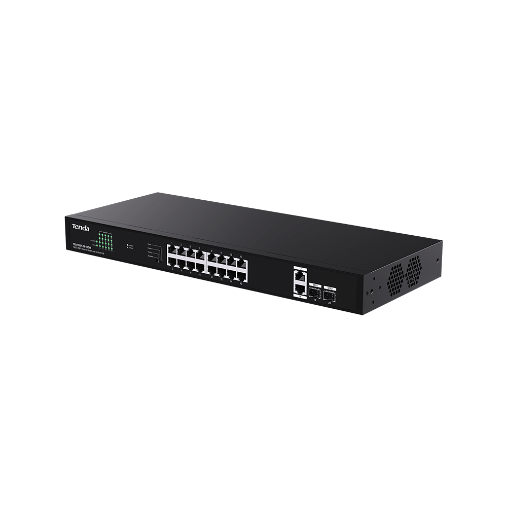 Switch Tenda TEG1120P‑16‑150W – 16 Ports Gigabit PoE | Puissant & Rapide | Vente au Cameroun